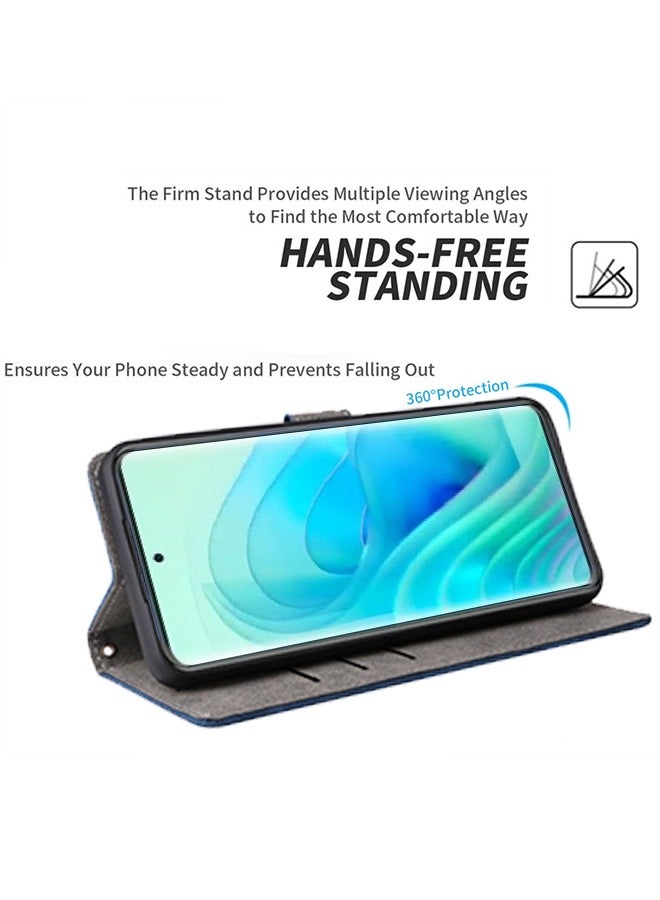 X-level ITEL S23 Plus/S681LN Case Cover with RFID Blocking Leather Flip Folio Wallet with Card Slots Holder Stand Back Cover Magnetic Clasp Cell Phone Back Accessories Protection  - Image 3