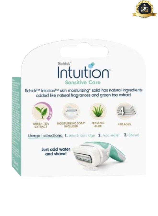 Intuition 2 Pieces 3-Piece Intuition Sensitive Care Moisturizing Razor Blade Refills Multicolour 10grams - Image 2