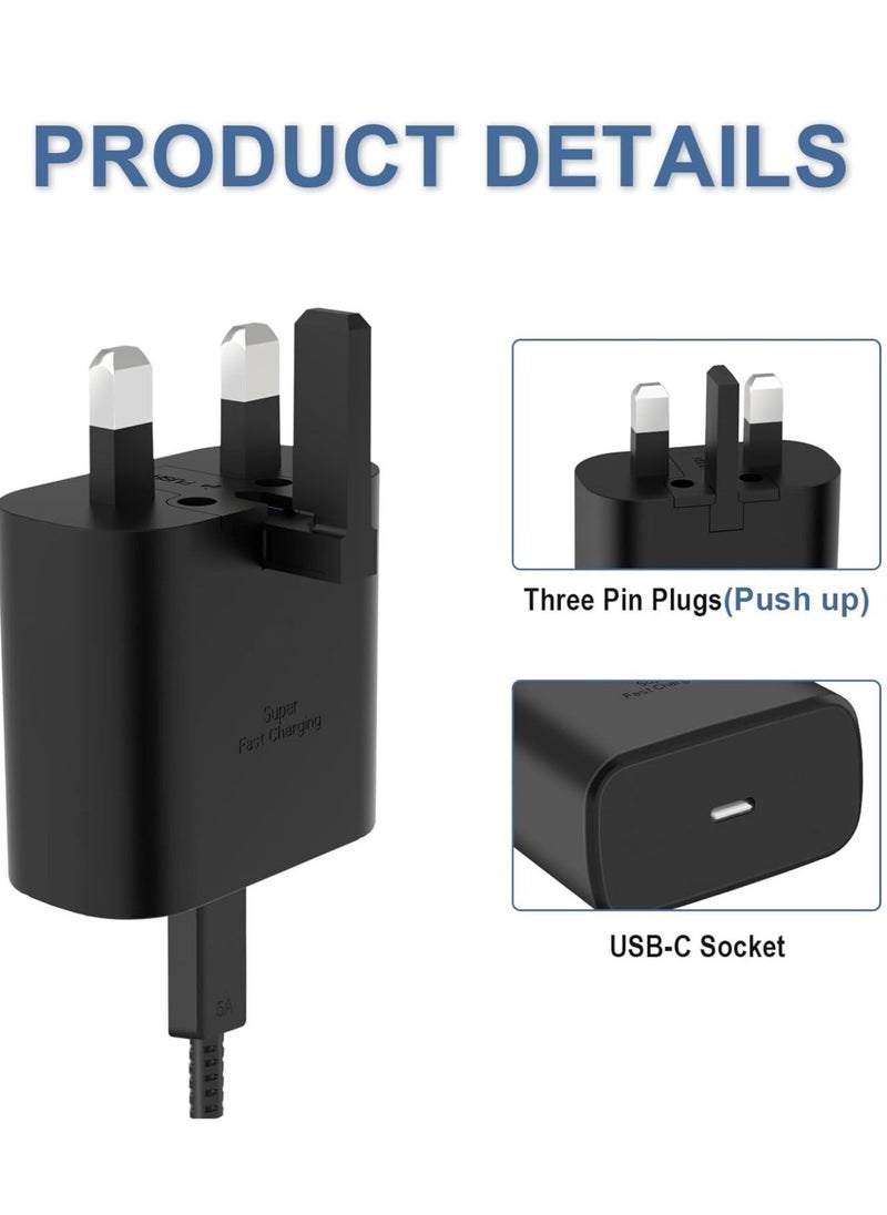 شاحن USB-C فائق السرعة 25 واط لسامسونج: Gcstnn متوافق مع PPS PD3.0 مع Galaxy S23 Ultra وS23+ وS22 Ultra وS21+ وA53 5G وA54 وZ Fold - Image 2