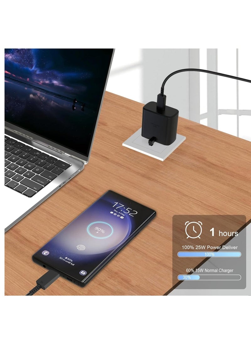 شاحن USB-C فائق السرعة 25 واط لسامسونج: Gcstnn متوافق مع PPS PD3.0 مع Galaxy S23 Ultra وS23+ وS22 Ultra وS21+ وA53 5G وA54 وZ Fold - Image 5
