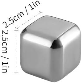 Honexa Exclusive Stainless Steel Whiskey Stones High Cooling Technology Ice Cubes Chilling Rocks Reusable Wine Stone Durable Beer Drink Freezer Cooler Rock for Christmas and Birthday Gifts Set of 8 - Image 3