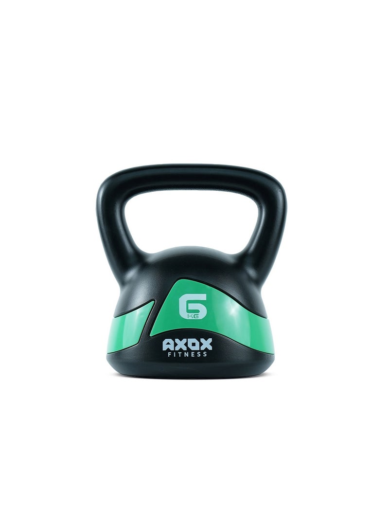 Axox Fitness Kettlebell 6kg-Vinyl Coated, Durable, Flat Base, Wide Grip for Strength, Cardio & Home Workouts - Image 1
