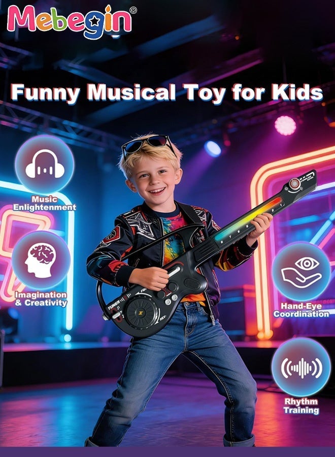 MEBEGIN Electric Guitar Toy for Kids, Multifunctional Instrument Toys for Kids and Beginners, Stringless Multifunctional Guitars, Ideal Gift for Kids Aged 3+, 25*7*70cm - Image 3