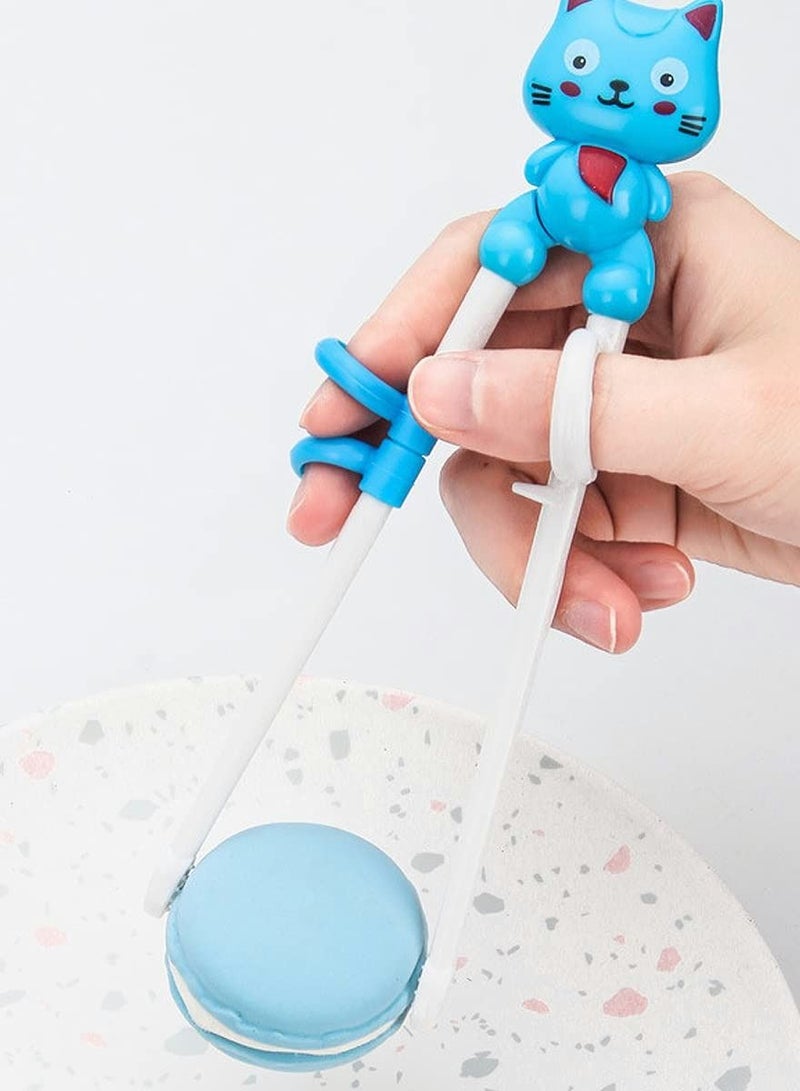 SYOSI عيدان تناول الطعام للأطفال، 1 زوج للأطفال، سهلة الاستخدام، تعلم صحيحة للمبتدئين، تصميم قفل مضاد للتفكك، يشمل صندوق محمول - Image 2