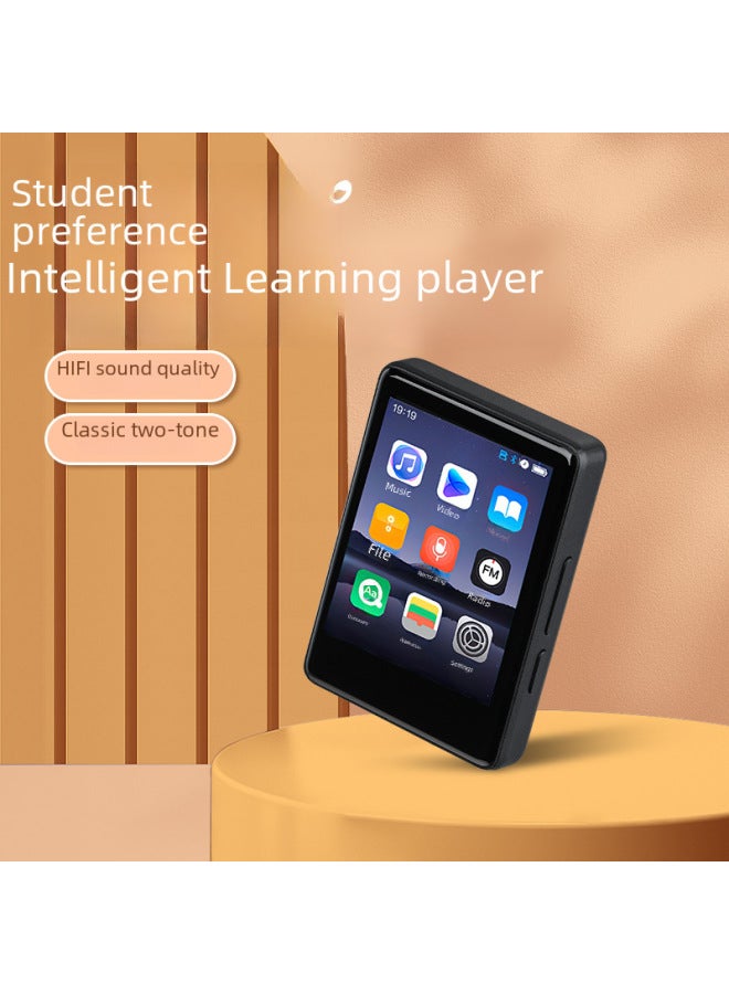 Beauenty 2.4-inch Full-touch Mp4 Player Bluetooth Electronic Book Study Recording Radio Broadcasting Video Player P3-Body Color:Black-Memory Capacity:Complete Set With 16GB Memory Card - Image 3