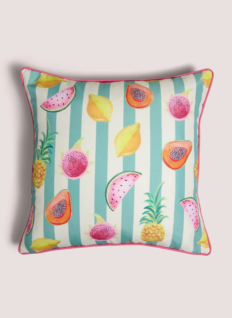 Matalan Fruit Stripe Cushion Multi