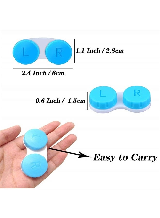 KISEER 12 Pack Colorful Contact Lens Case Box Holder Container Soak Storage Kit  - Image 2