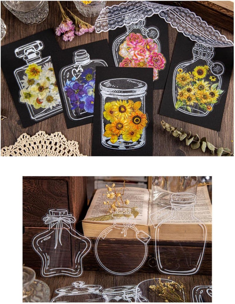 klarako Transparent Dried Flower Bookmarks, 20pcs DIY Dried Flower Bookmark Craft Dried Flower Bookmark Set Handmade Natural Plant Bookmark Reading Mark Bookmarks for Female Girl Adult Child (20pcs I) - Image 2