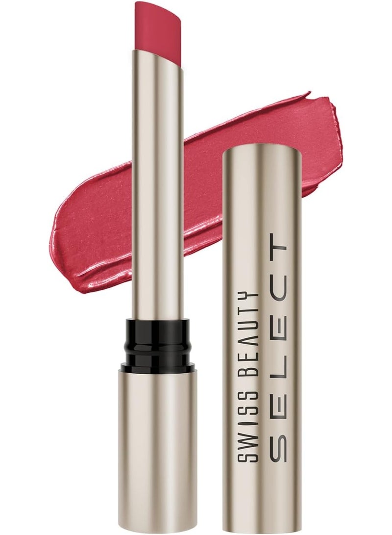 Swiss Beauty Select High On Shine Creamy Lipstick | With Mirror-shine finish | Enriched with Vitamin E | Shade- Iconic Pink, 1g | - Image 1