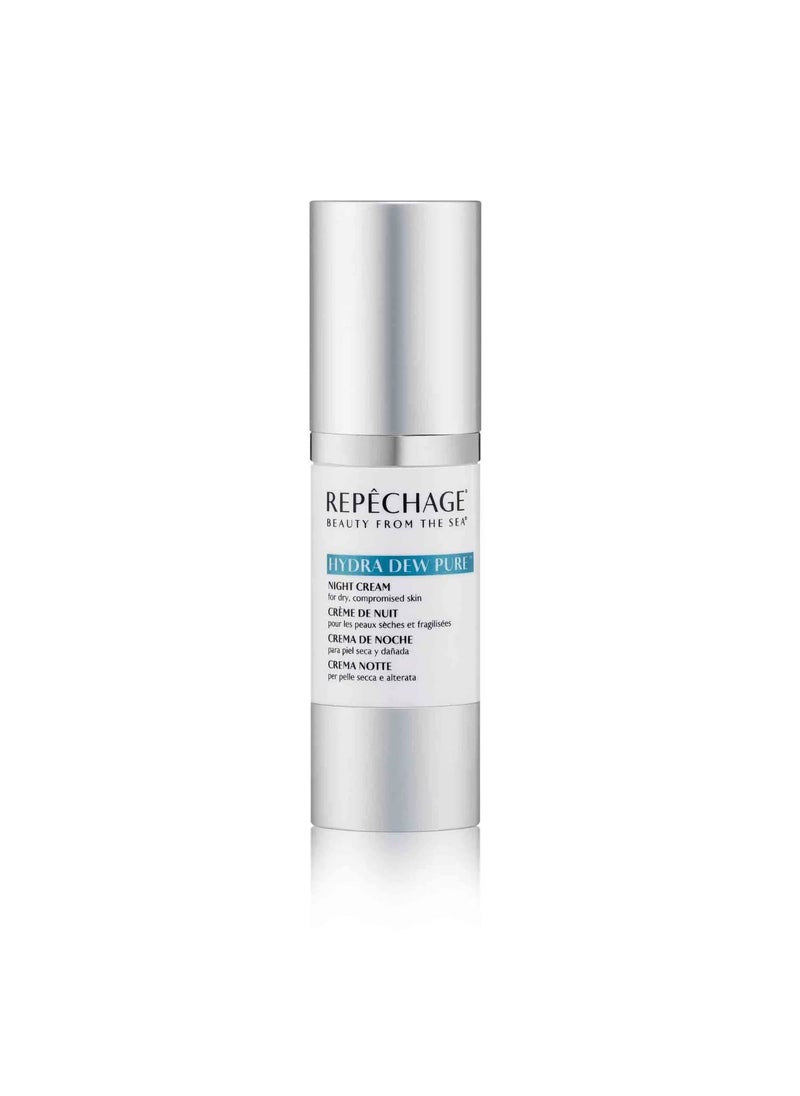 Repechage - Repechage Hydra Dew Pure Night Cream for Dry Skin  Anti Aging Evening Cream with Peptides and Hyaluronic Acid Diminishes Fine Lines and Wrinkles 1fl oz - Image 1