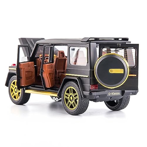 BDTCTK 1/24 Benz G63 AMG Model Car, Zinc Alloy Pull Back Toy car with Sound and Light for Kids Boy Girl Gift(Black) - Image 5