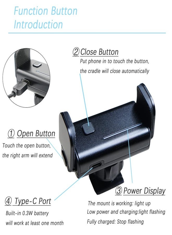 Zchan Car Phone Holder Fit for Toyota Highlander/Hybird 2014 2015 2016 2017 2018 2019 Upgraded Sensor Locked Phone Mount Custom, Adjustable Car Phone Holder Mount Apply to All 4-7in Cell Phone - Image 4