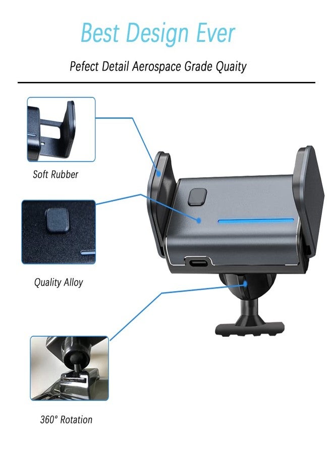 Zchan Car Phone Holder Fit for Toyota Highlander/Hybird 2014 2015 2016 2017 2018 2019 Upgraded Sensor Locked Phone Mount Custom, Adjustable Car Phone Holder Mount Apply to All 4-7in Cell Phone - Image 5