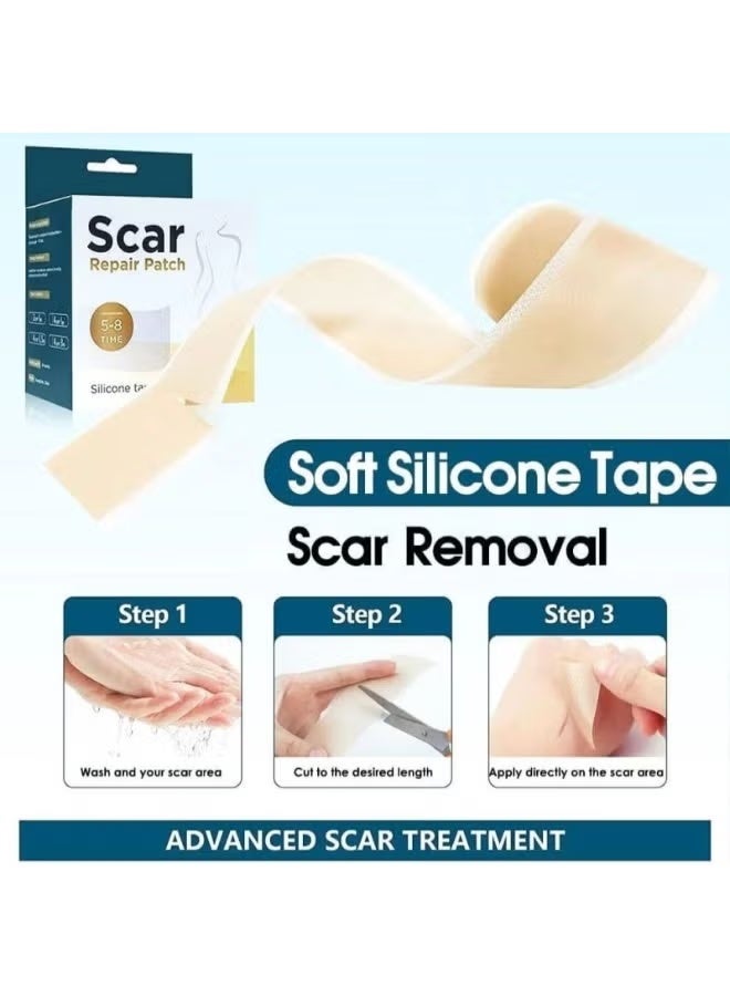scaraway Silicone Scar Care Gel Tape, Advanced Silicone Scar Repair Patch for Surgical Scars and Burns, Soften and Lighten Hypertrophic and Keloid Scars (PU Film & TPU). - Image 4