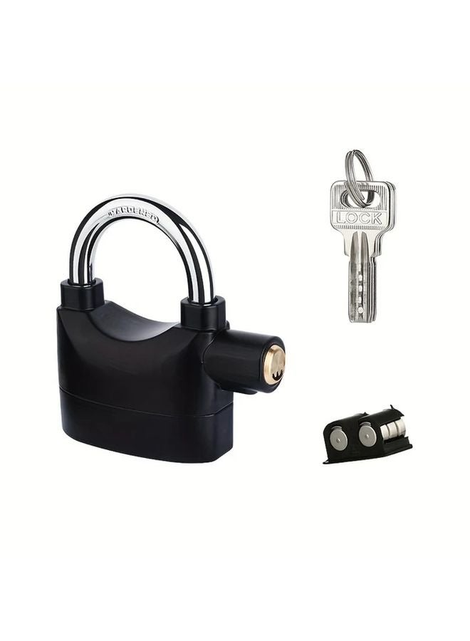Heavy Duty Metal Security Alarm Lock With Motion Sensor Loud Siren Anti Theft Padlock Small Model - Image 1