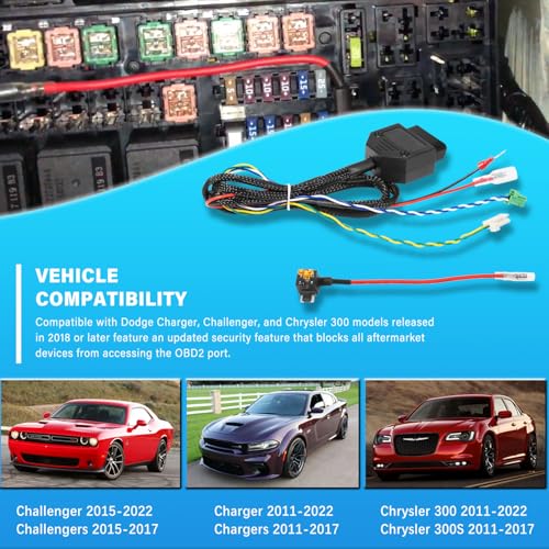 Bonbo Double Bypass | Trunk-Mount Security Bypass Cable Kit Compatible with Dodge Charger, Challenger, Chrysler 300 2018-2024 - Image 3