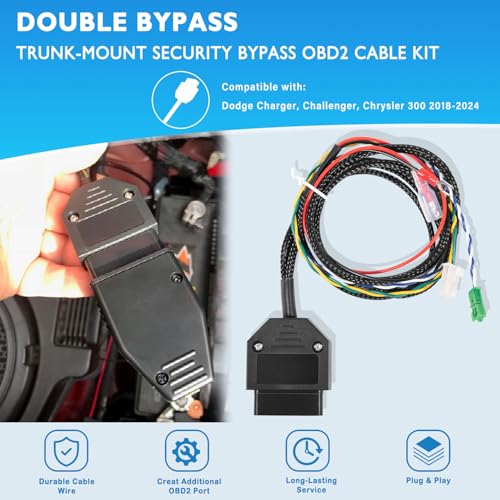 Bonbo Double Bypass | Trunk-Mount Security Bypass Cable Kit Compatible with Dodge Charger, Challenger, Chrysler 300 2018-2024 - Image 2