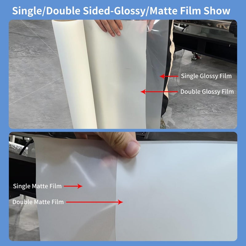 imtfzct DTF Transfer Film Roll 13" x 328ft,Double Sided Matte Clear PreTreat PET Heat Transfer Paper, Cold and Hot Peel, Direct to Film for T-Shirts Textile - Image 2