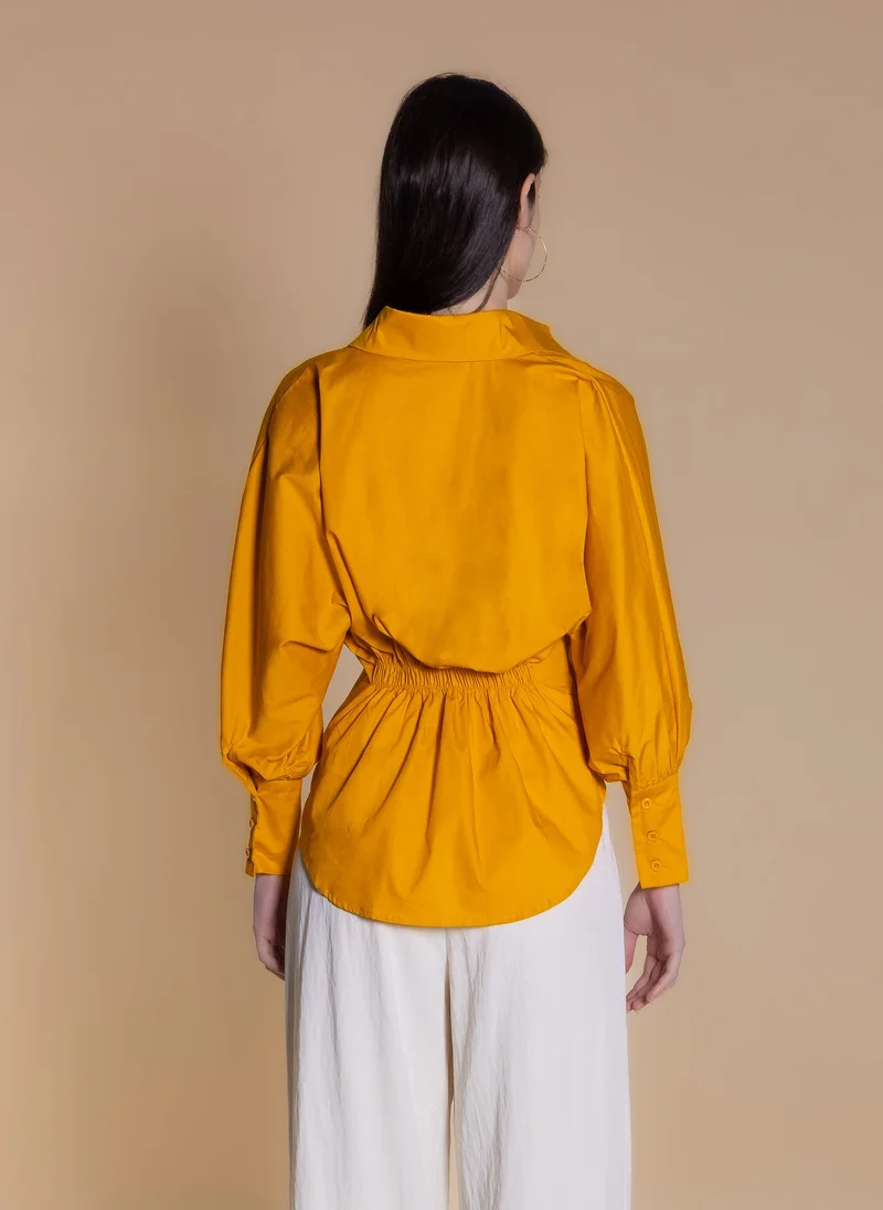 Shapes Yellow COMFORT POPLIN SHIRT for Women | Best Price UAE