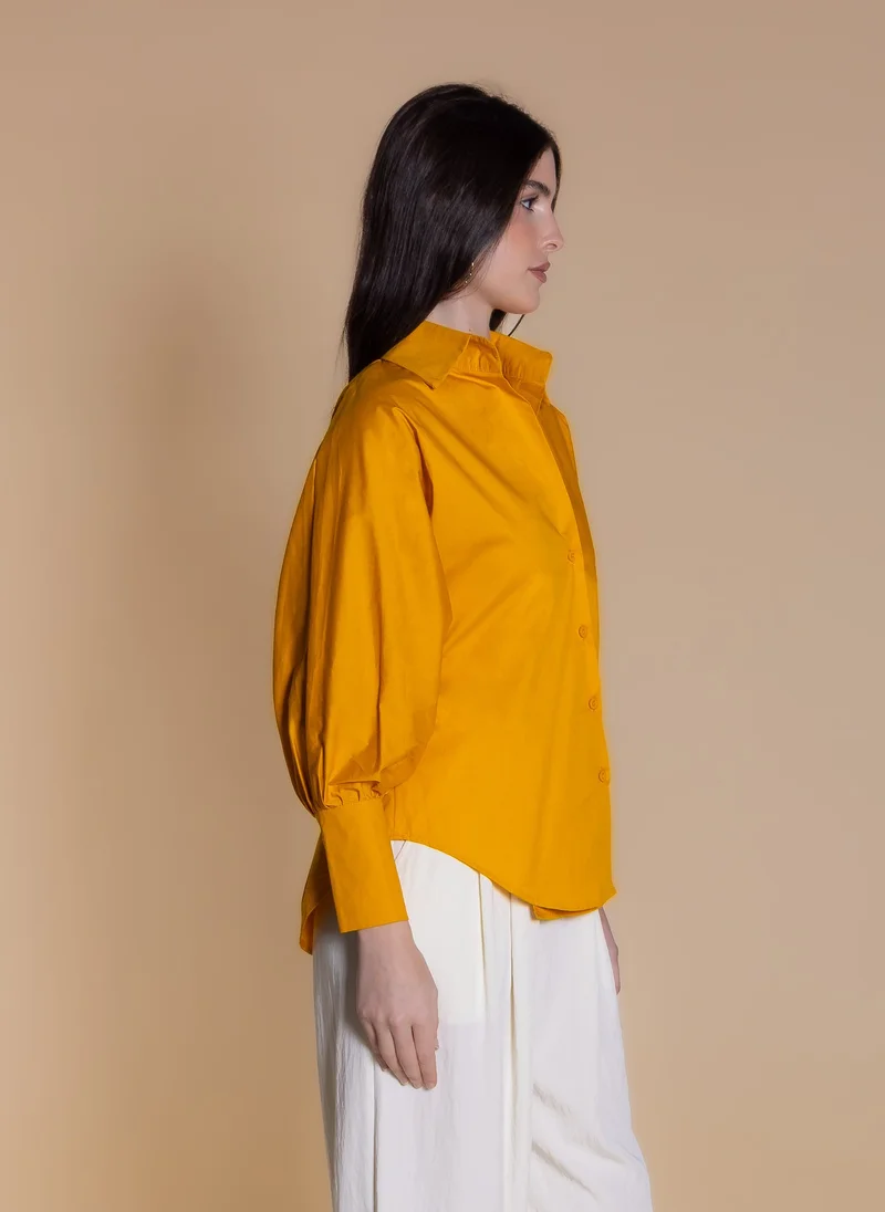 Shapes Yellow COMFORT POPLIN SHIRT for Women | Best Price UAE
