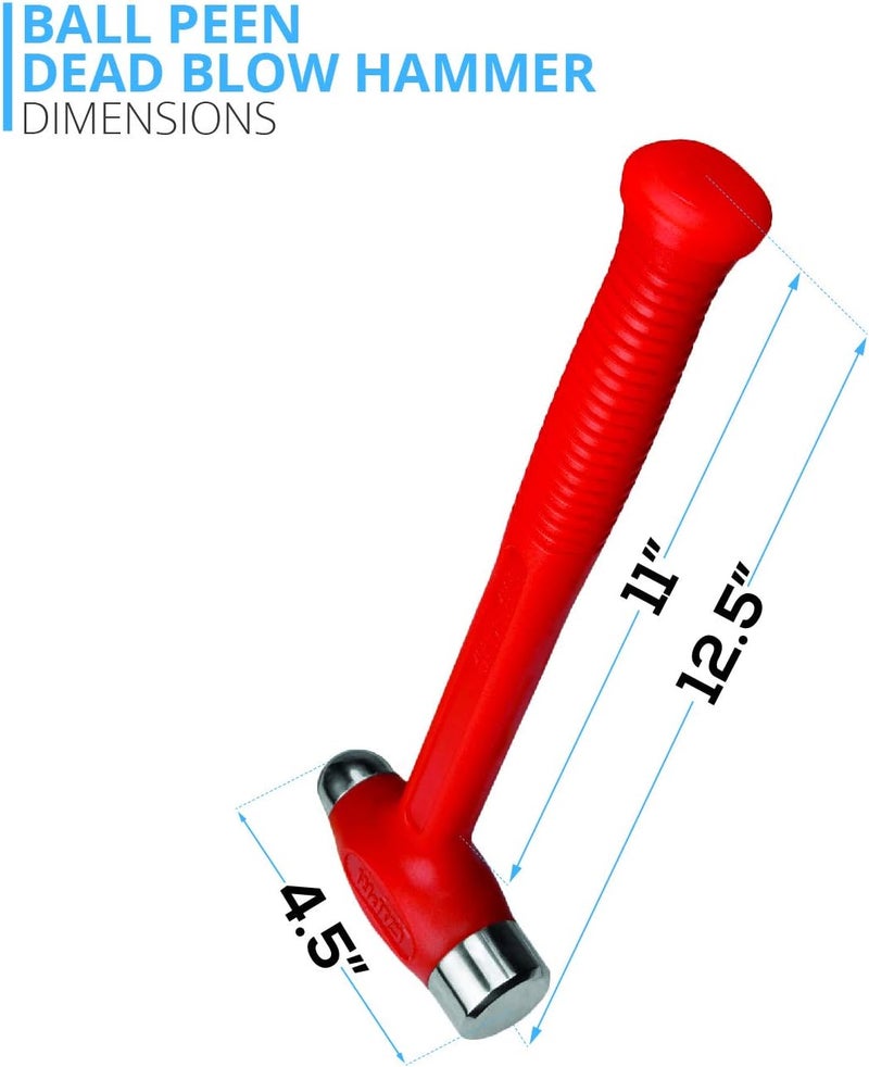 Capri Tools Dead Blow Ball Peen Hammer, 36 oz,Orange - Image 4