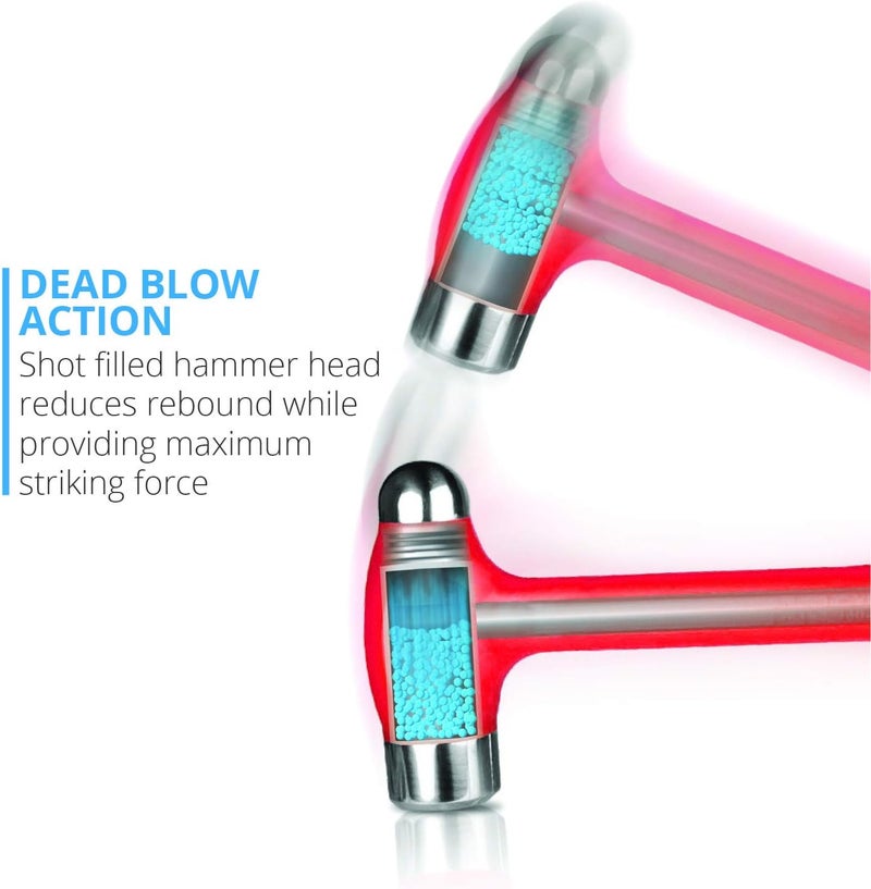 Capri Tools Dead Blow Ball Peen Hammer, 36 oz,Orange - Image 2