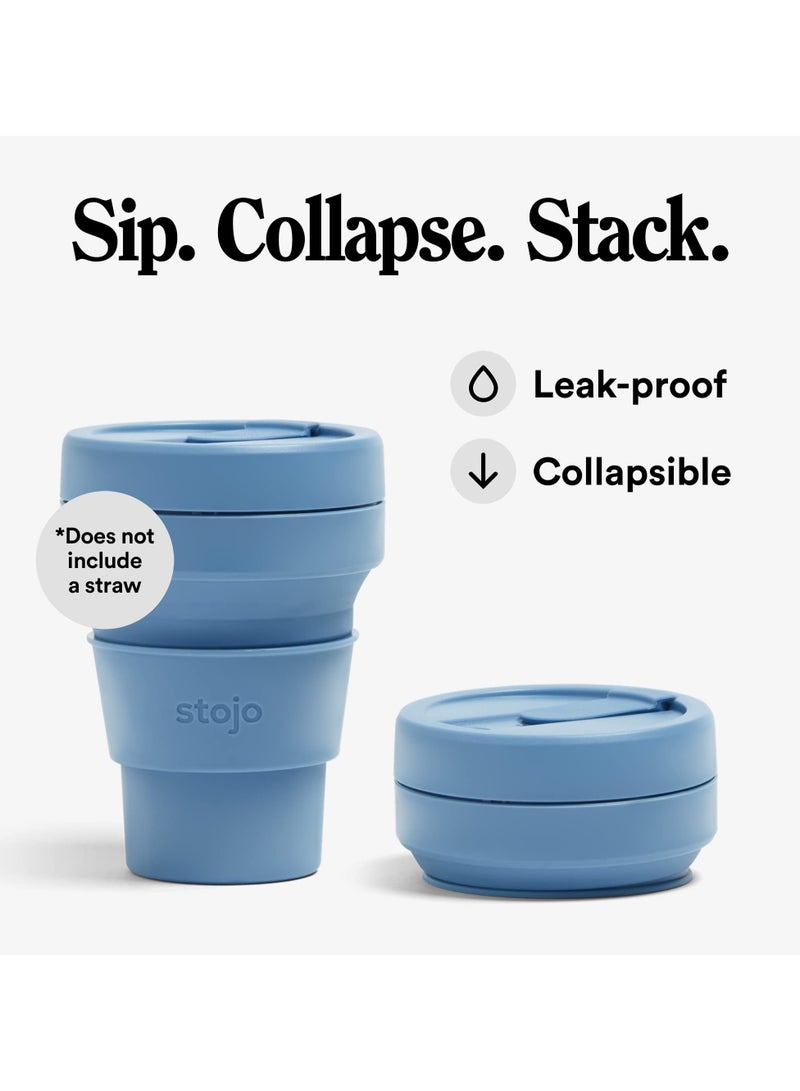 Stojo On The Go Coffee Cup | Pocket Size Collapsible Silicone Travel Cup, 12oz / 355ml | No Straw Included  - Image 3
