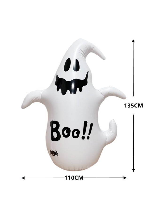 Tumbler White Ghost Party Santa Claus Decoration Snowman Model Inflatable Pumpkin Man Props-Color:White Ghost Tumbler-Specifications:Pp Bag Packaging - Image 1