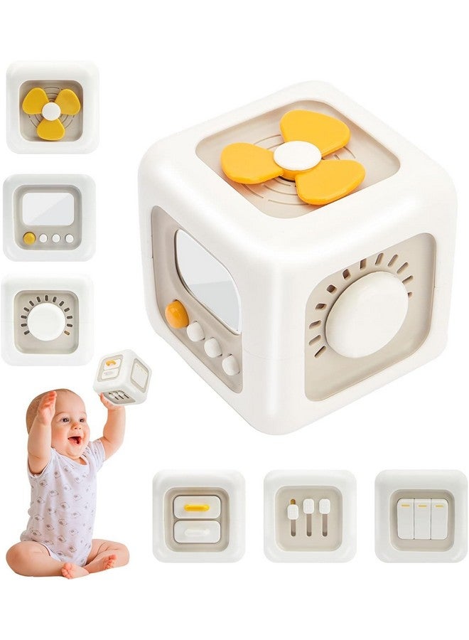 TEC TAVAKKAL Montessori Toys 6 in 1 Baby Sensory Toys for Kids Educational Learning Shape Sorter Activity Stacking Toys Baby Shape Sorting Toys Interactive Toy Fine Motor Skill Developmental, White - Image 1