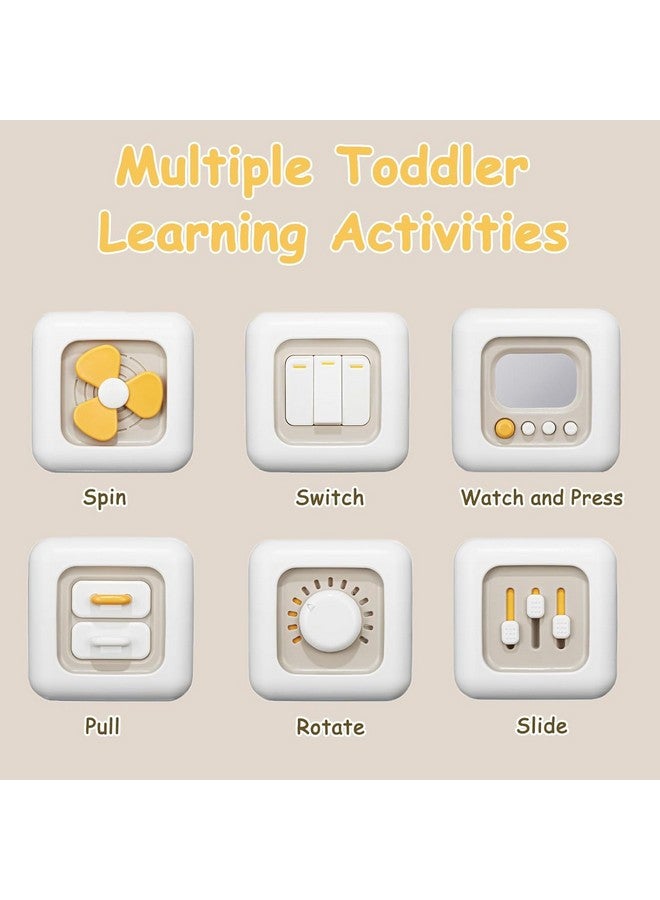 TEC TAVAKKAL Montessori Toys 6 in 1 Baby Sensory Toys for Kids Educational Learning Shape Sorter Activity Stacking Toys Baby Shape Sorting Toys Interactive Toy Fine Motor Skill Developmental, White - Image 3