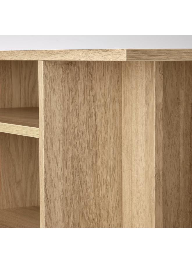 erorex Side Table, Oak Effect, 80X31 Cm - Image 5