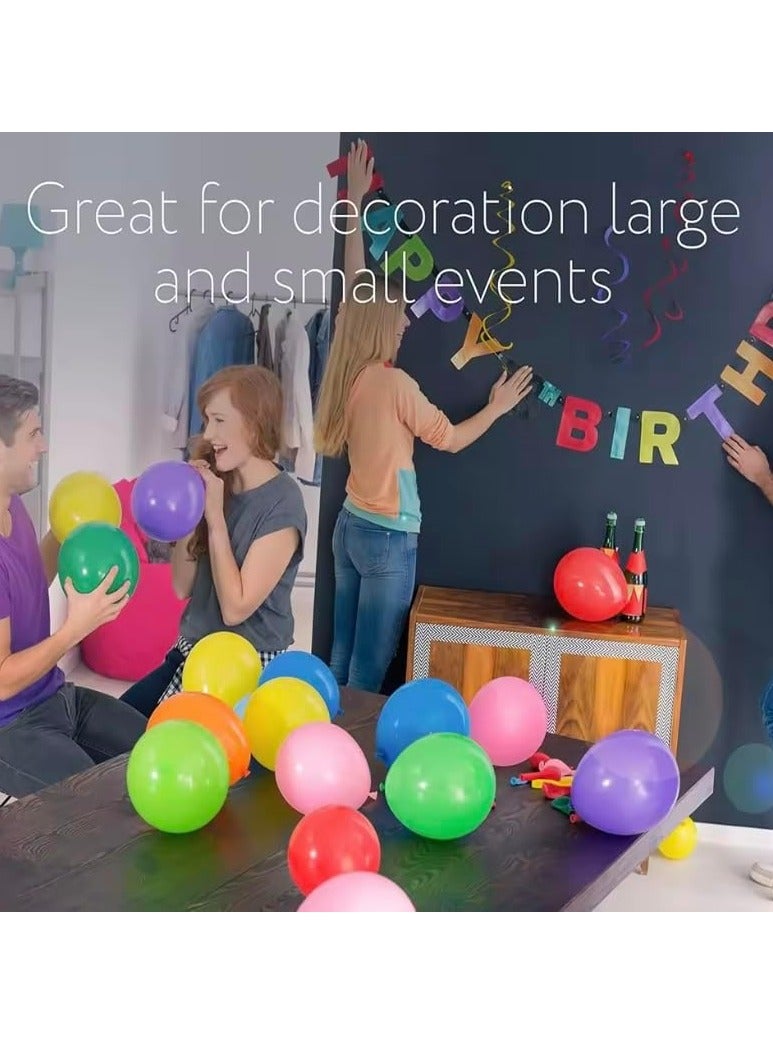 Genzy 200 Balloons Assorted Color, Party Balloons, 12 Inches, Latex Balloons, Multicolor Balloon, Bright Color, Party Decoration Balloons for Birthday, Weddings, Party Supplies, Christmas (100 x 2) - Image 5