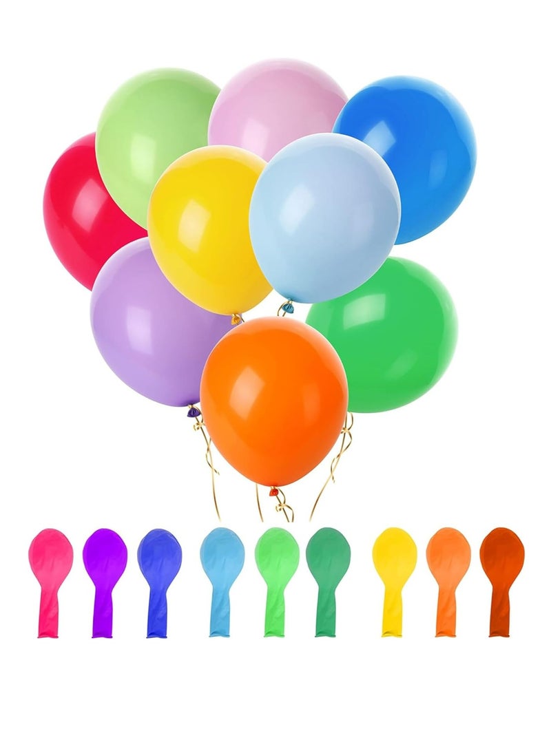 Genzy 200 Balloons Assorted Color, Party Balloons, 12 Inches, Latex Balloons, Multicolor Balloon, Bright Color, Party Decoration Balloons for Birthday, Weddings, Party Supplies, Christmas (100 x 2) - Image 1