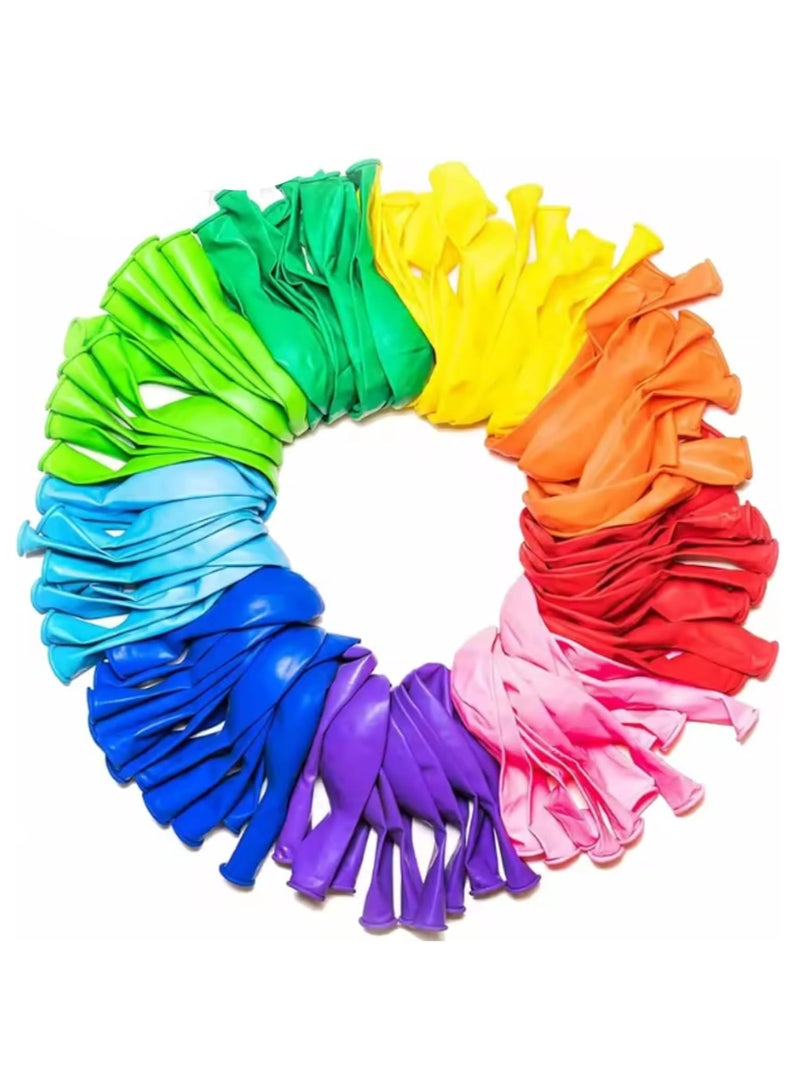 Genzy 200 Balloons Assorted Color, Party Balloons, 12 Inches, Latex Balloons, Multicolor Balloon, Bright Color, Party Decoration Balloons for Birthday, Weddings, Party Supplies, Christmas (100 x 2) - Image 3