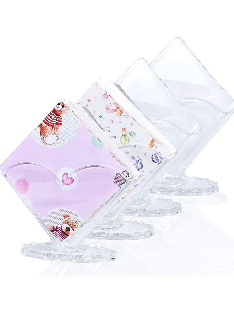SYOSI 4 Pack Napkin Holder, Acrylic Napkin Holder for Bathroom Kitchen Dining Table, Coffee Filter Holder Hotel Restaurant décor, Clear  - Image 1
