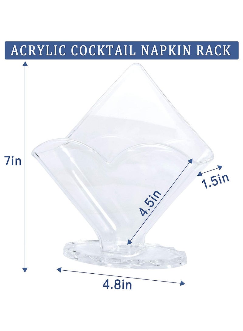 SYOSI 4 Pack Napkin Holder, Acrylic Napkin Holder for Bathroom Kitchen Dining Table, Coffee Filter Holder Hotel Restaurant décor, Clear  - Image 5