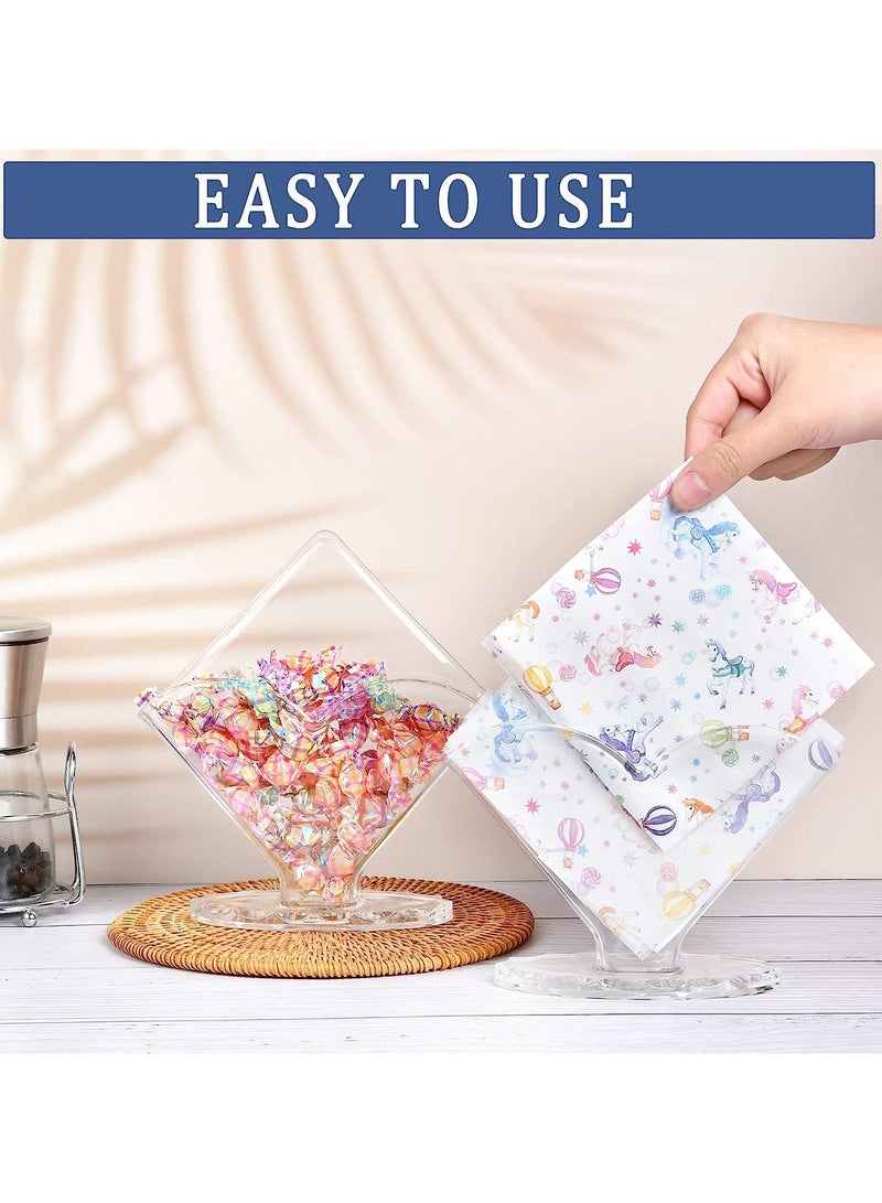 SYOSI 4 Pack Napkin Holder, Acrylic Napkin Holder for Bathroom Kitchen Dining Table, Coffee Filter Holder Hotel Restaurant décor, Clear  - Image 3