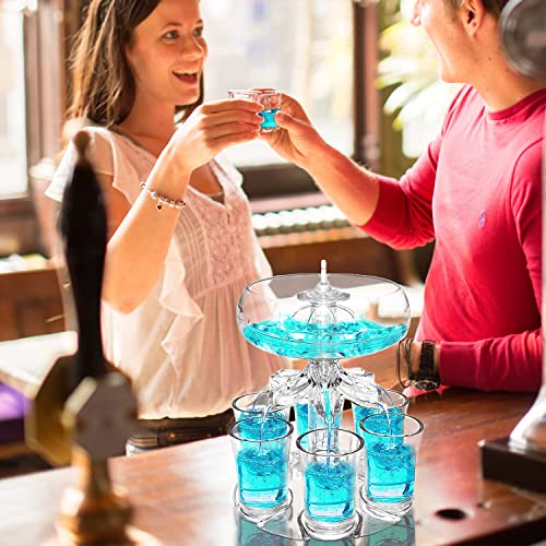 Zcvtbye Party Drink Shot Dispenser with 6 Shot Glasses Set - Acrylic Touchless Liquor Dispenser and Holder Shot Pourer for Beverage | Cider | Cocktail - Fun Bar Accessories Home Gifts (V2 LED) - Image 4