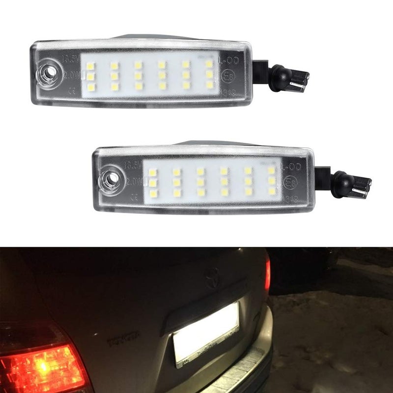 ضوء لوحة الترخيص Gempro 2 قطعة مصباح لوحة الترخيص LED متوافق مع Scion XB تويوتا هايلاندر ليكزس RX300