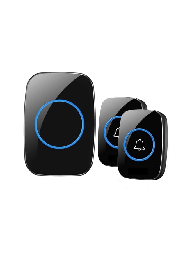 promass Wireless Doorbell kit, Plug-in Receiver, Waterproof Push Button with 1000 feet Operating Range, 5 Volume Levels, 60 Chimes, LED flash & CD Sound For Home/Office/Classroom Use (Black) - Image 2