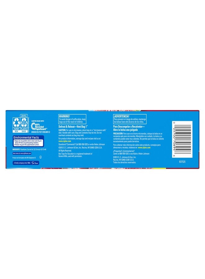 Ziploc Double Zipper Storage Bags, 1 gal, 1.75 mil, 9.6" x 12.1", Clear, 19 Bags/Box, 12 Boxes/Carton - Image 5