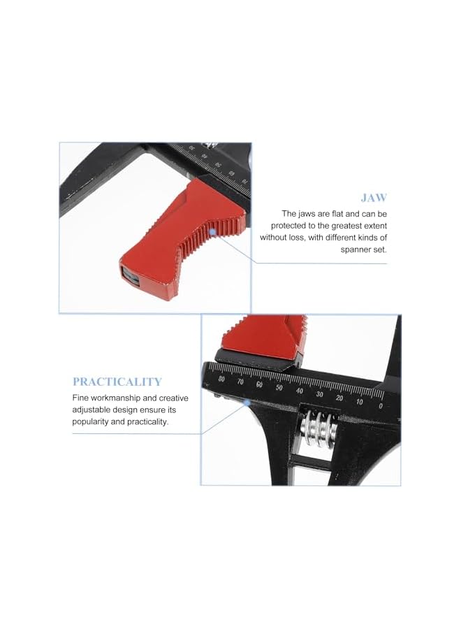 promass Sink Wrench, 11 to 90mm Open-Ended Spanner Wrench, Bathroom Adjustable Wrench Universal Vertical Spanner Repair Tool, Extra Large Openings Short Shank Multi-function Pipe Wrench Wrenches - Image 2