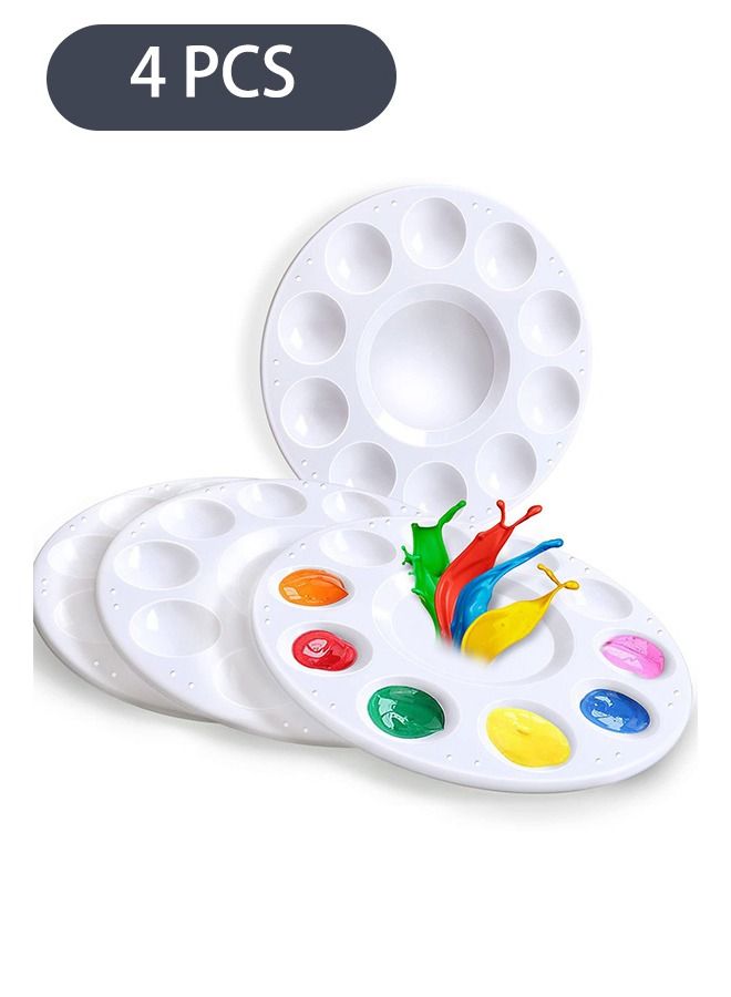Ant 4-Piece Paint Tray Palettes, Plastic Paint Pallets with Thumb Hole for Painting DIY Art - Image 1