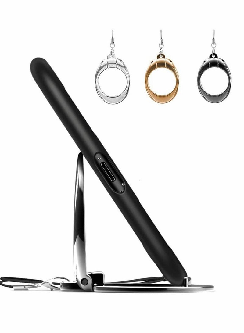 SYOSI Ring Holder, Metal Phone Lanyard, Phone Charm, Lanyard Ring Bracket 2-in-1 for Universal Cell Phone Anti-lost 3pcs (Mixed Colors) - Image 4