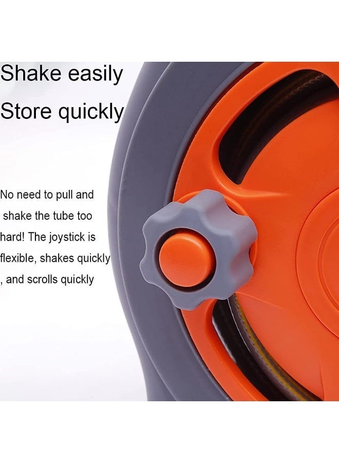 WALALLA Retractable Garden Hose Reel,12m Portable Garden Hose with 6-Function Spray Nozzle Suitable for Homes Gardens Roads Green Houses,Orange - Image 3