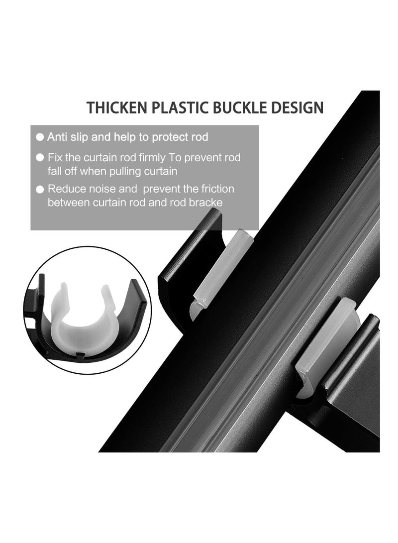 KASTWAVE Curtain Rod Bracket Heavy Duty Curtain Rod Holders for Drapes Wall Heavy Duty KASTWAVE Single Decorative Drapery Rod Hooks Hanger - Image 2