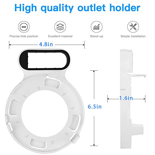 OkeMeeo Outlet Mount for TP-Link Deco M5 Whole Home Mesh WiFi System, Space-Saving Wall Mount for TP-Link Deco M5 with Cord Management Function(3 Pack) - Image 4