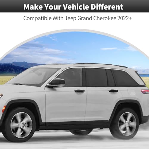 CheroCar for Grand Cherokee Door Handle Cover Kit Exterior Accessories for Jeep Grand Cherokee 2022 2023 2024 2025BlackNot for Jeep Grand Cherokee L - Image 3