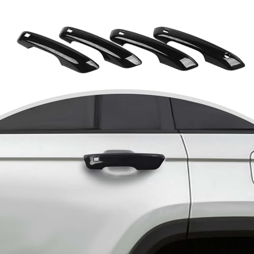 CheroCar for Grand Cherokee Door Handle Cover Kit Exterior Accessories for Jeep Grand Cherokee 2022 2023 2024 2025BlackNot for Jeep Grand Cherokee L - Image 1