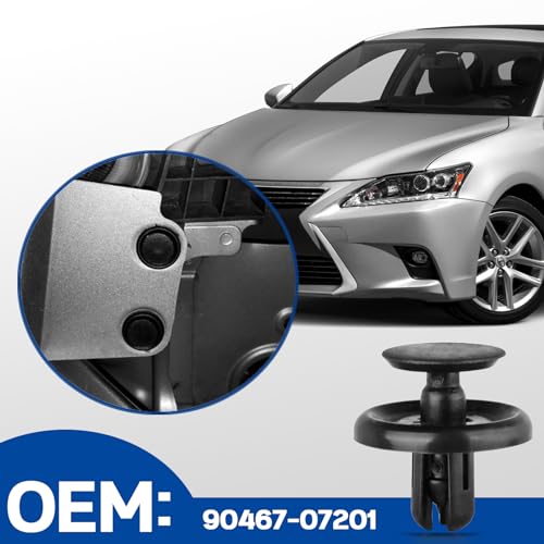 UNIGT 120 pcs Engine Under Cover Push-Type Retainer Clips Compatible with Toyota Lexus Camry Corolla Body Clips Replace 90467-07201 with Tool - Image 3